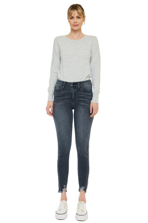 Kancan - ESTHER HIGH RISE ANKLE SKINNY JEANS - KC7274LG -ST - SaltTree