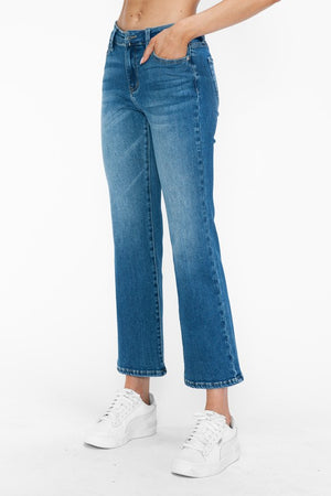 bytos Full Size Cat's Whiskers Mid Rise Ankle Jeans - SaltTree