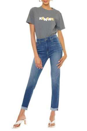 Kancan - Janice High Rise Cigarette Leg Jeans - ESSENTIAL, KC20000 - SaltTree