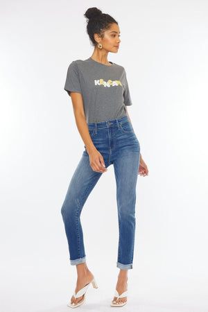 Kancan - Janice High Rise Cigarette Leg Jeans - ESSENTIAL, KC20000 - SaltTree