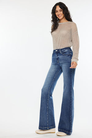 Kancan - Avonlea High Rise Wide Leg Flare Jeans - ESSENTIAL, KC20024 - SaltTree