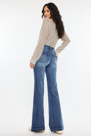 Kancan - Avonlea High Rise Wide Leg Flare Jeans - ESSENTIAL, KC20024 - SaltTree