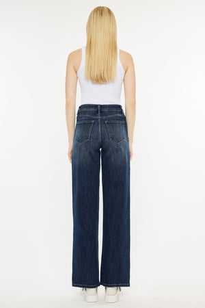 Kancan - Samia High Rise Wide Leg Jeans - Essential, kc20030D - SaltTree