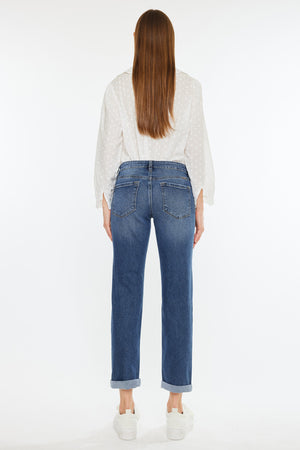 Kancan - Pamela Mid Rise Slim Straight Jean - Essential, KC20055D - SaltTree