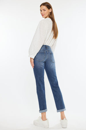 Kancan - Pamela Mid Rise Slim Straight Jean - Essential, KC20055D - SaltTree