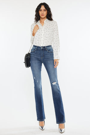 Kancan - Brooklyn High Rise Skinny Bootcut Jeans - Essential, KC20056D - SaltTree