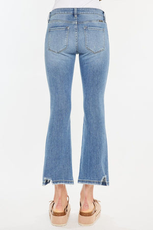 Kancan - Savanna Mid Rise Cropped Flare Jean - Essential, KC20058M - SaltTree