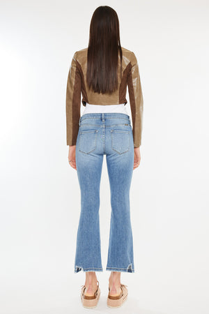 Kancan - Savanna Mid Rise Cropped Flare Jean - Essential, KC20058M - SaltTree