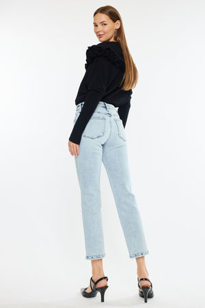 Kancan - Mid Rise Crop Straight Jean - Essential, KC20063M - SaltTree