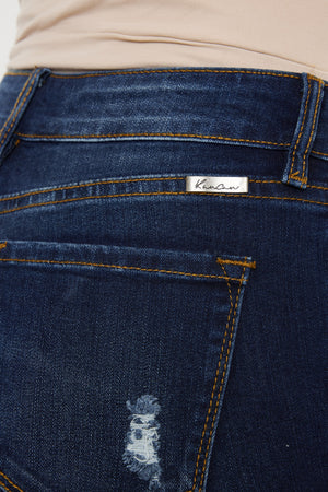 Kancan - Women's Mid Rise Destroyed Skinny Jeans KC8001 - SaltTree