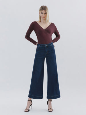 Flying Monkey Jeans - High Rise Ankle Wide Leg Jeans - F5923