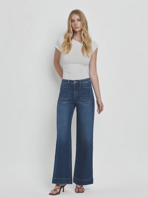 Flying Monkey - High Rise Wide Trouser Jeans - F5764D