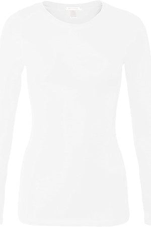 Bozzolo Women's Basic V-Neck Warm Soft Stretchy Long Sleeves T Shirt - SaltTree