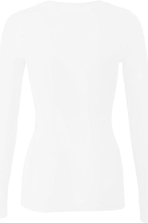 Bozzolo Women's Basic Round Neck Warm Soft Stretchy Long Sleeves T Shirt - SaltTree