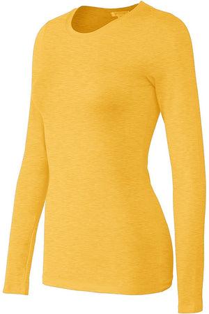 Bozzolo Women's Basic Round Neck Warm Soft Stretchy Long Sleeves T Shirt - SaltTree