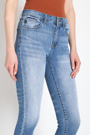 Kancan - Women's Mid Rise Distressed Ankle Skinny Jeans - kc7274 - SaltTree