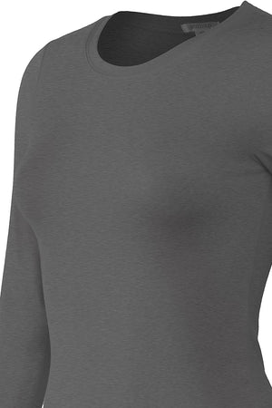 Bozzolo Women's Basic Round Neck Warm Soft Stretchy Long Sleeves T Shirt - SaltTree