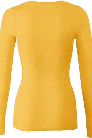 Bozzolo Women's Basic Round Neck Warm Soft Stretchy Long Sleeves T Shirt - SaltTree