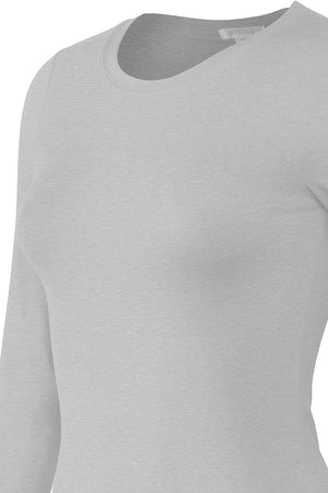 Bozzolo Women's Basic Round Neck Warm Soft Stretchy Long Sleeves T Shirt - SaltTree