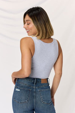 Zenana Square Neck Wide Strap Cropped Cami - SaltTree