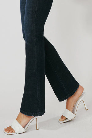 Kancan - Women's Petite High Rise Button Fly Flare Jeans - KC7348 - SaltTree