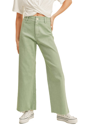 Miou Muse - Straight Wide Leg Denim Pants - MMP623 - SaltTree