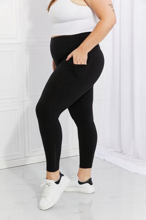 Leggings Depot Full Size Strengthen and Lengthen Reflective Dot Active Leggings - SaltTree
