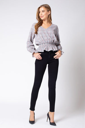 Kan Can Women's Mid Rise Super Skinny Jeans - Basic - KC7085-SaltTree