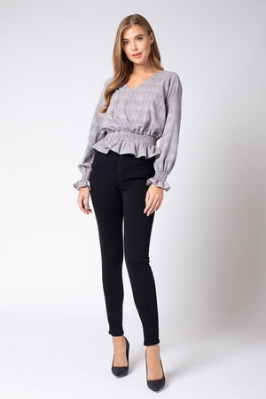 Kan Can Women's Mid Rise Super Skinny Jeans - Basic - KC7085-SaltTree