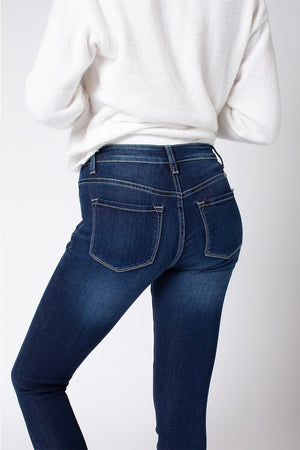 Kan Can Women's Mid Rise Super Skinny Jeans - Basic - KC7085-SaltTree