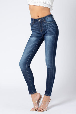 Kan Can Women's Mid Rise Super Skinny Jeans - Basic - KC7085-SaltTree