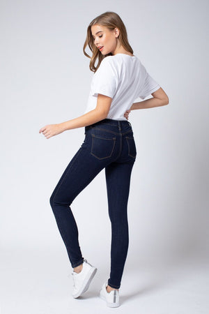 Kan Can Women's Mid Rise Super Skinny Jeans - Basic - KC7085-SaltTree