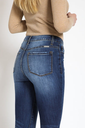 KanCan Jeans Victoria High-Rise Exposed Button Wash Skinny Jeans - kc7113-SaltTree
