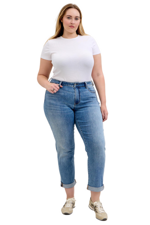 Judy Blue - Mid-Rise Boyfriend Jeans - 82703