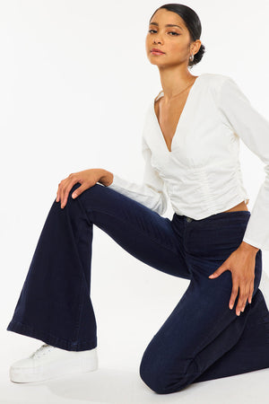 Kancan - Women's High Rise Super Flare Jeans - KC6247ND ST - SaltTree