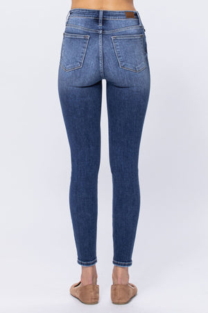 Judy Blue - High Rise Button Fly Skinny Jeans - 82319 - SaltTree