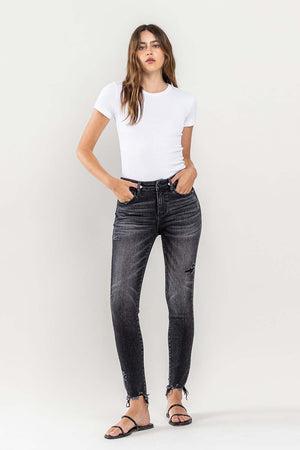 Lovervet Raw Hem Cropped Skinny Jeans - SaltTree