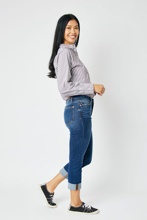 Judy Blue - Dark Wash Tummy Control Skinny Jeans - 72115 - SaltTree