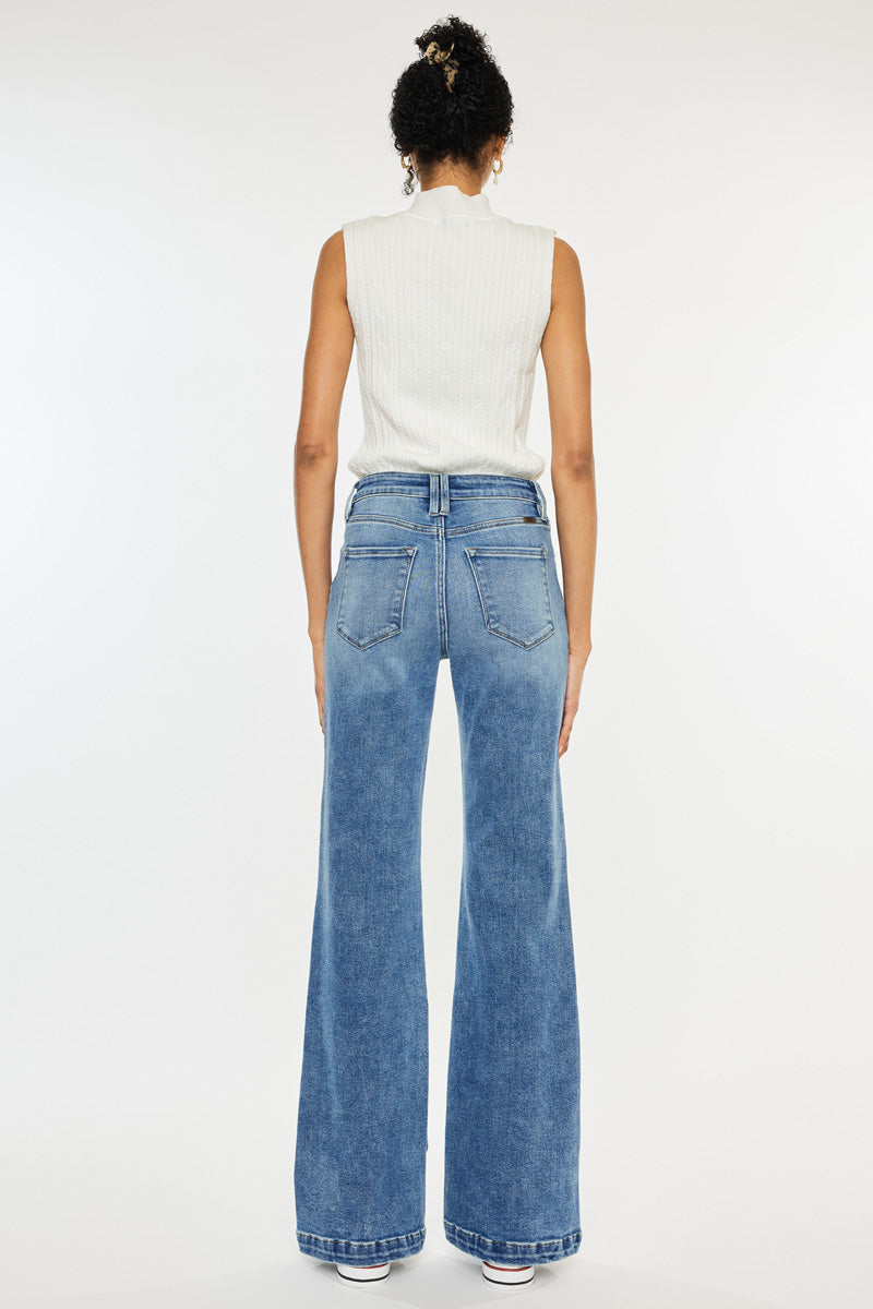 Kancan - Avonlea High Rise Wide Leg Flare Jeans - ESSENTIAL