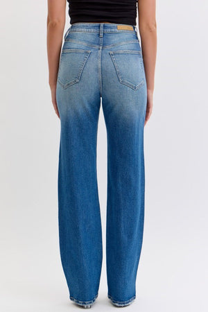 Cello Jeans - Super High Rise Dad Jeans with Re-positioned Front Closure (33" Inseam) - AM18584-SaltTree