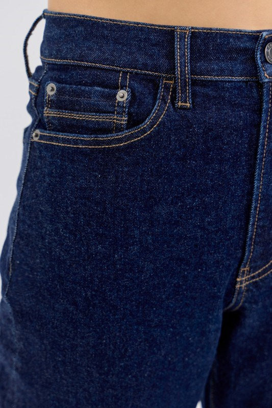 Cello Jeans - Super High Rise Dad Jeans with Cuff (28" Inseam) - AM19799-SaltTree