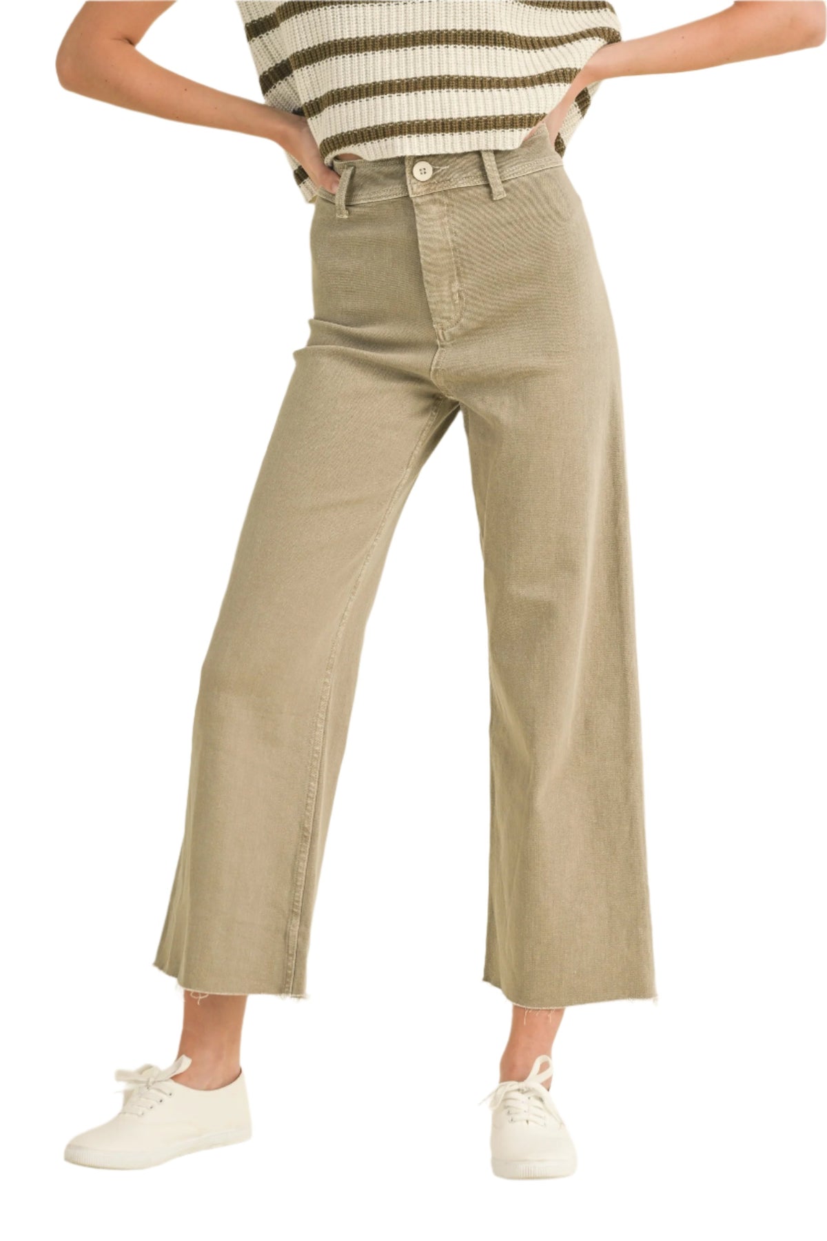 Miou Muse - Straight Wide Leg Denim Pants - MMP623 | SaltTree