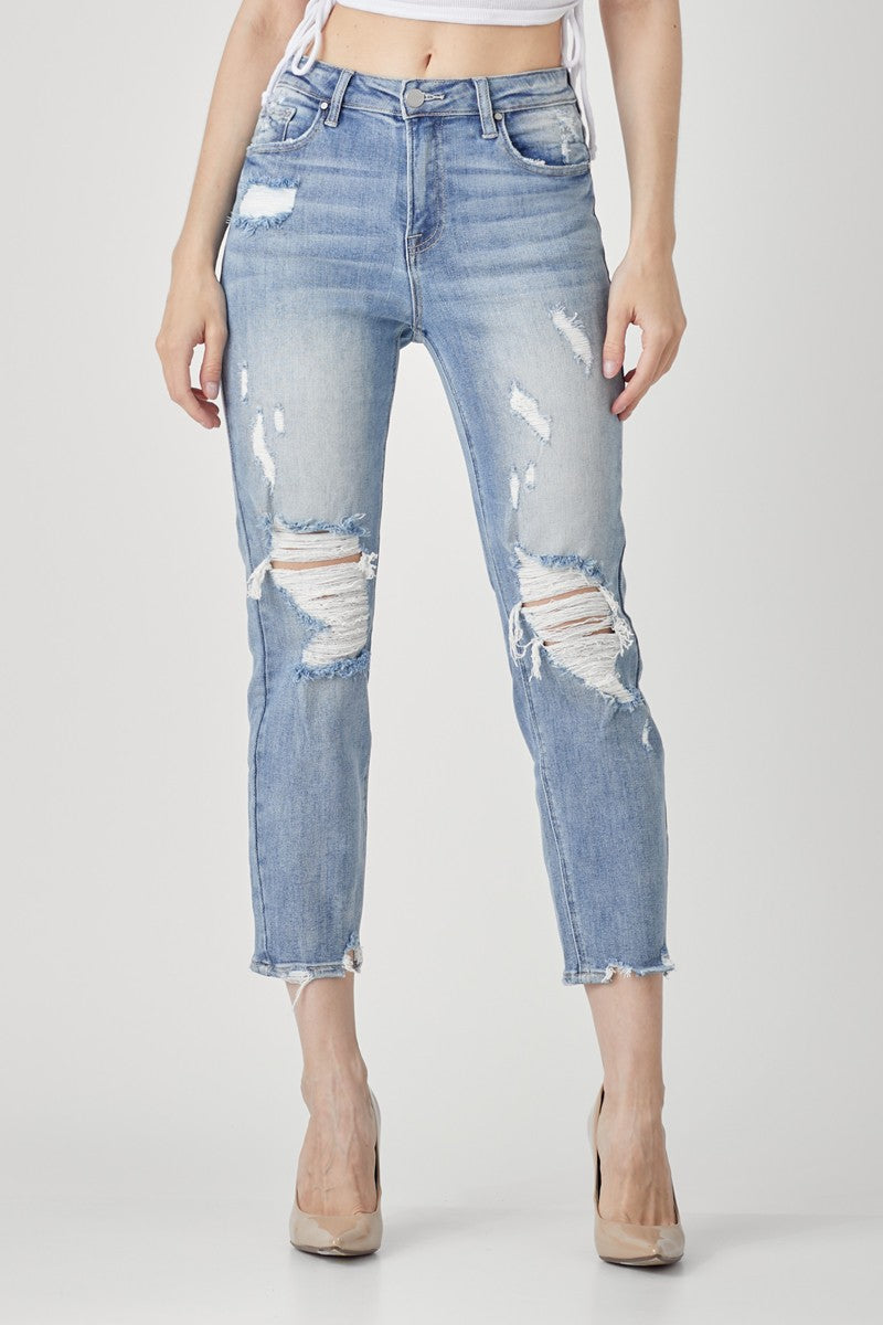 Risen Jeans - High Rise Relaxed Straight Jeans - RDP5579