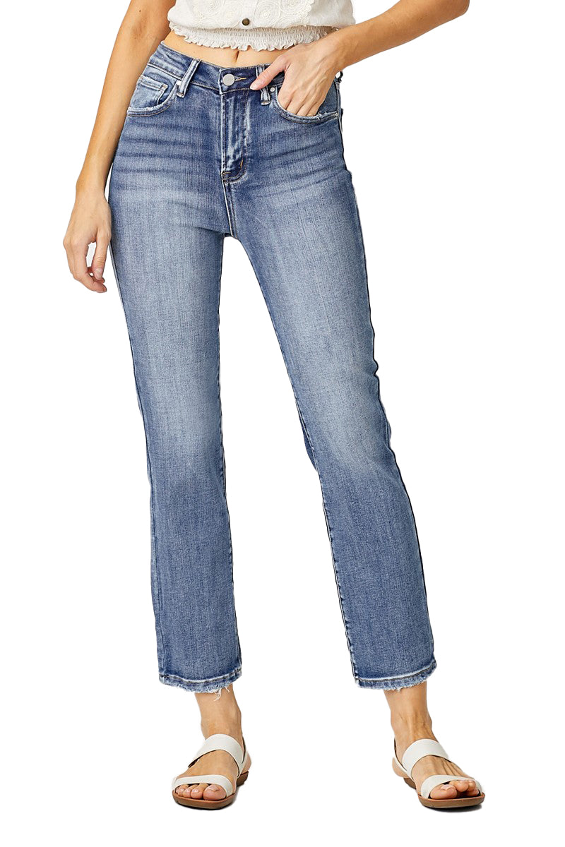 Risen Jeans - High Rise Crop Straight Jeans - RDP5250 - SaltTree