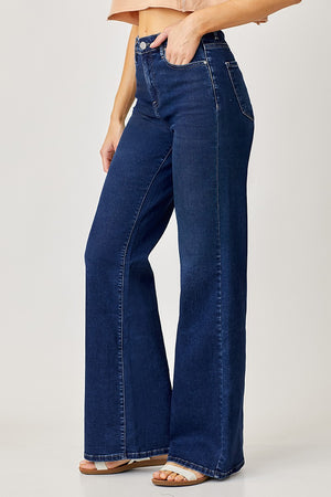 Risen Jean - Mid Rise Wide Leg Jeans - RDP5325 - SaltTree