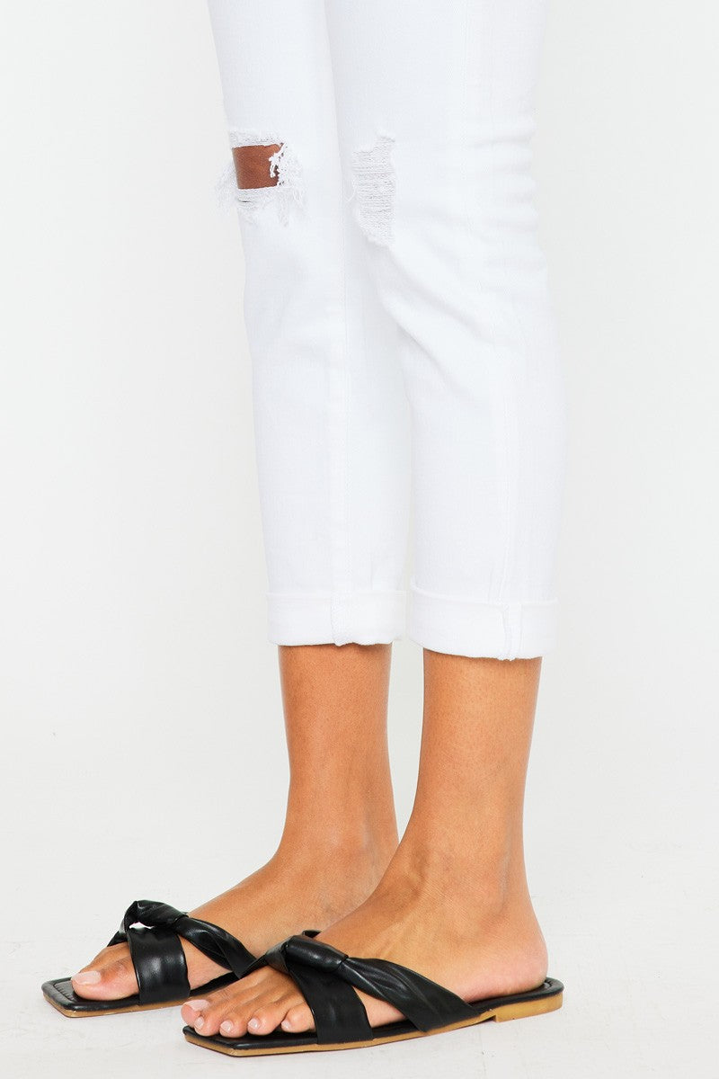 Kancan - Women's Dark Wash Five Pocket Button Fly mid Rise Denim Jeans - KC5118 - SaltTree