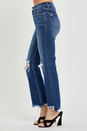 Risen Jeans - High Rise Crop Flare Jeans - RDP5479 - SaltTree