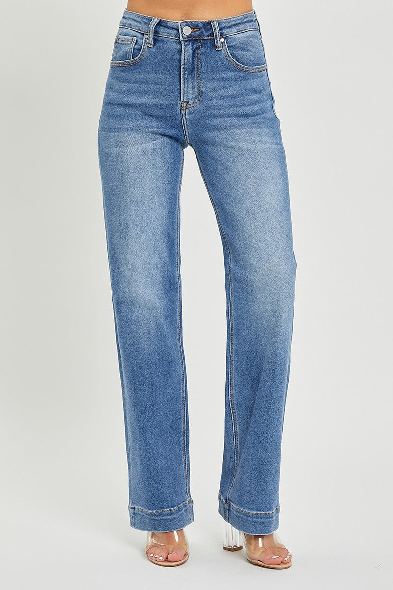 Risen Jeans - High Rise Straight Jeans - RDP5444 - SaltTree
