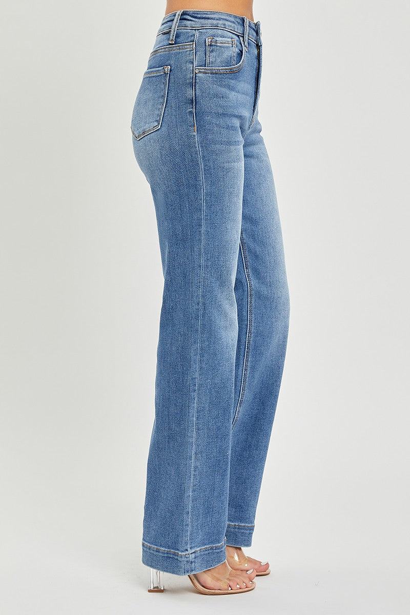 Risen Jeans - High Rise Straight Jeans - RDP5444 - SaltTree
