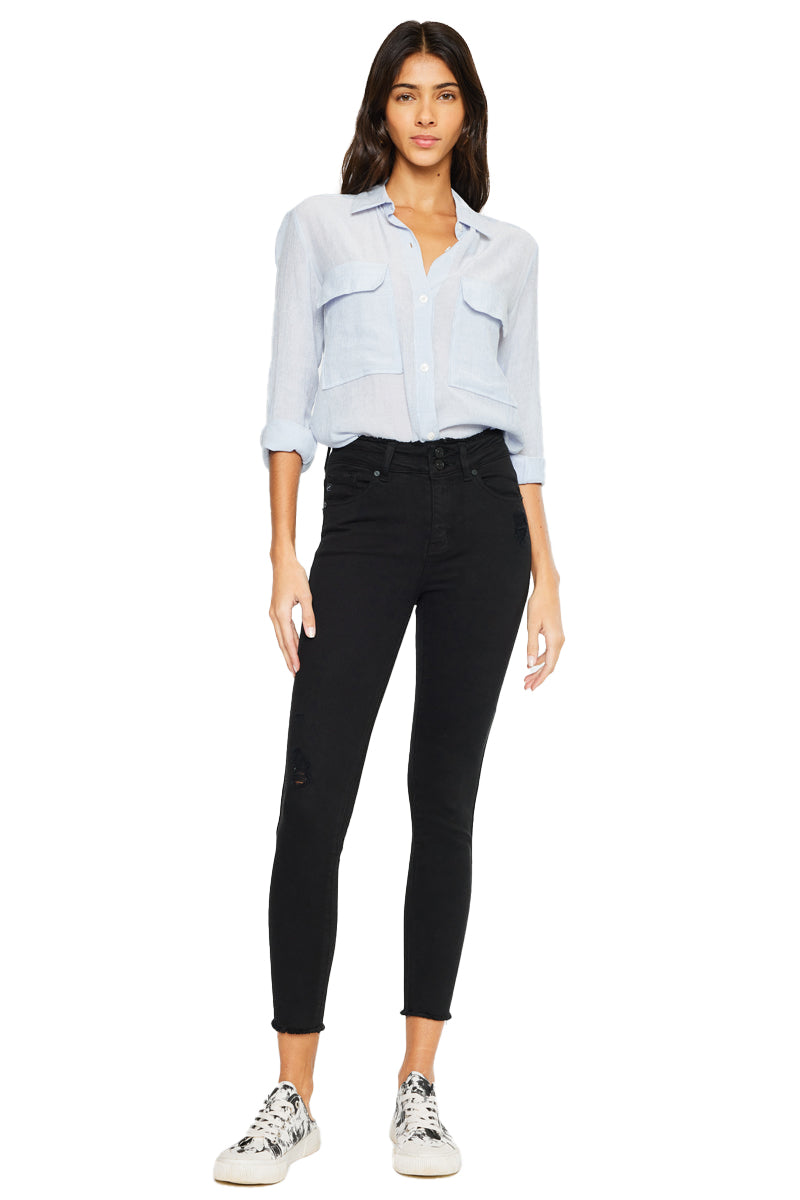 Kancan - Women's High Rise Ankle Skinny Jeans - KC7317 ST - SaltTree